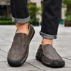 Large Size 48 Handmade Split Leather Men's Casual Shoes Comfortable Men Loafers Moccasins Men Flats Shoes Driving Shoes