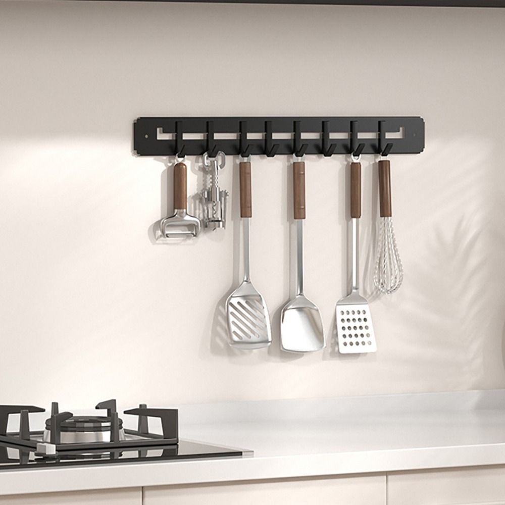 Carbon Steel Utensils Storage Row Hook Large Capacity Sundries Storage Hook  Entrance