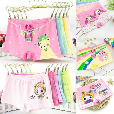 Kids Girls Cotton Underwear Panties Cartoon Bear Printed Boxer Briefs Boyshorts