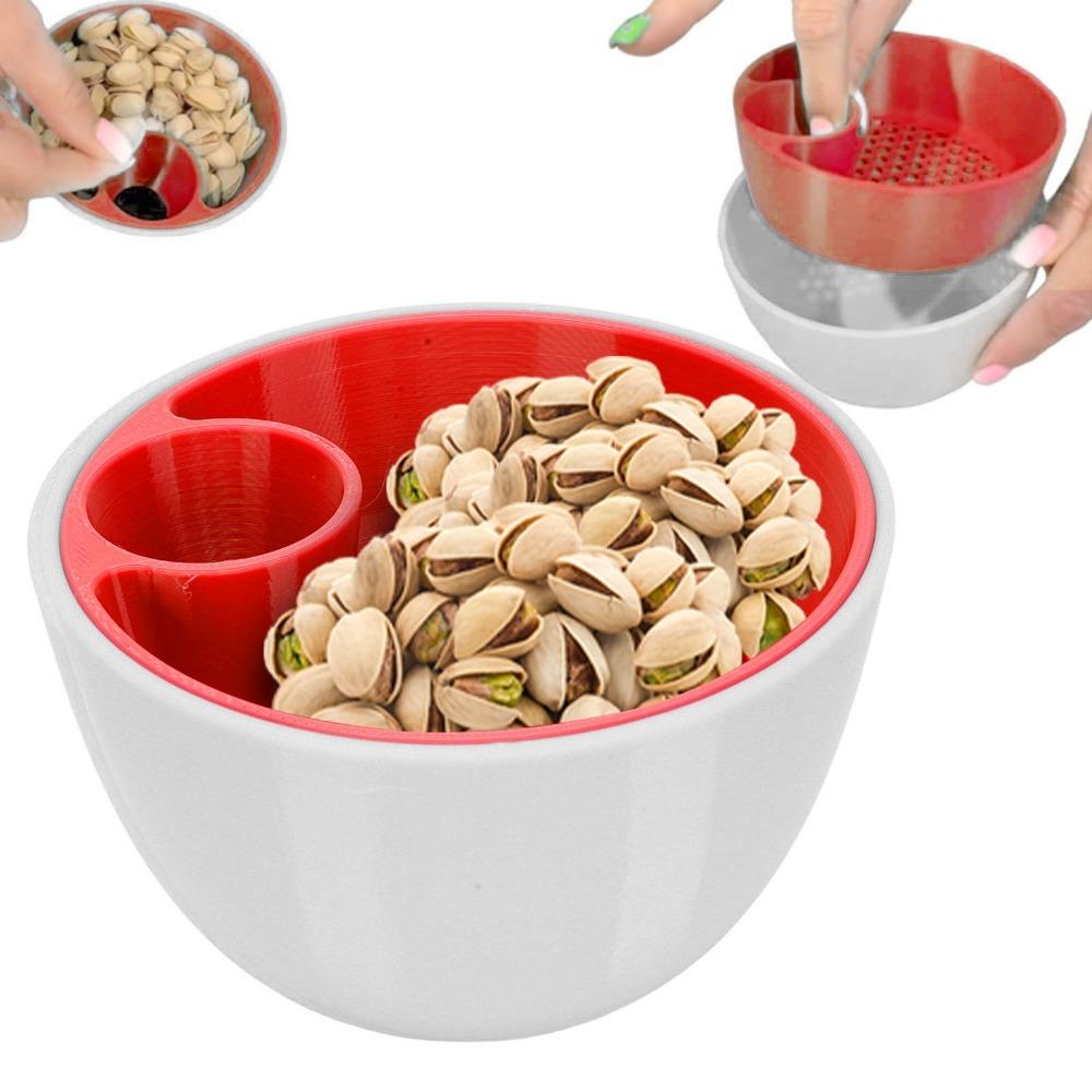 ABS Dried Fruit  Bowl Deep Large Capacity Nut Bowl Anti-slip Bottom Fruit Treat Dish  Snack Serving