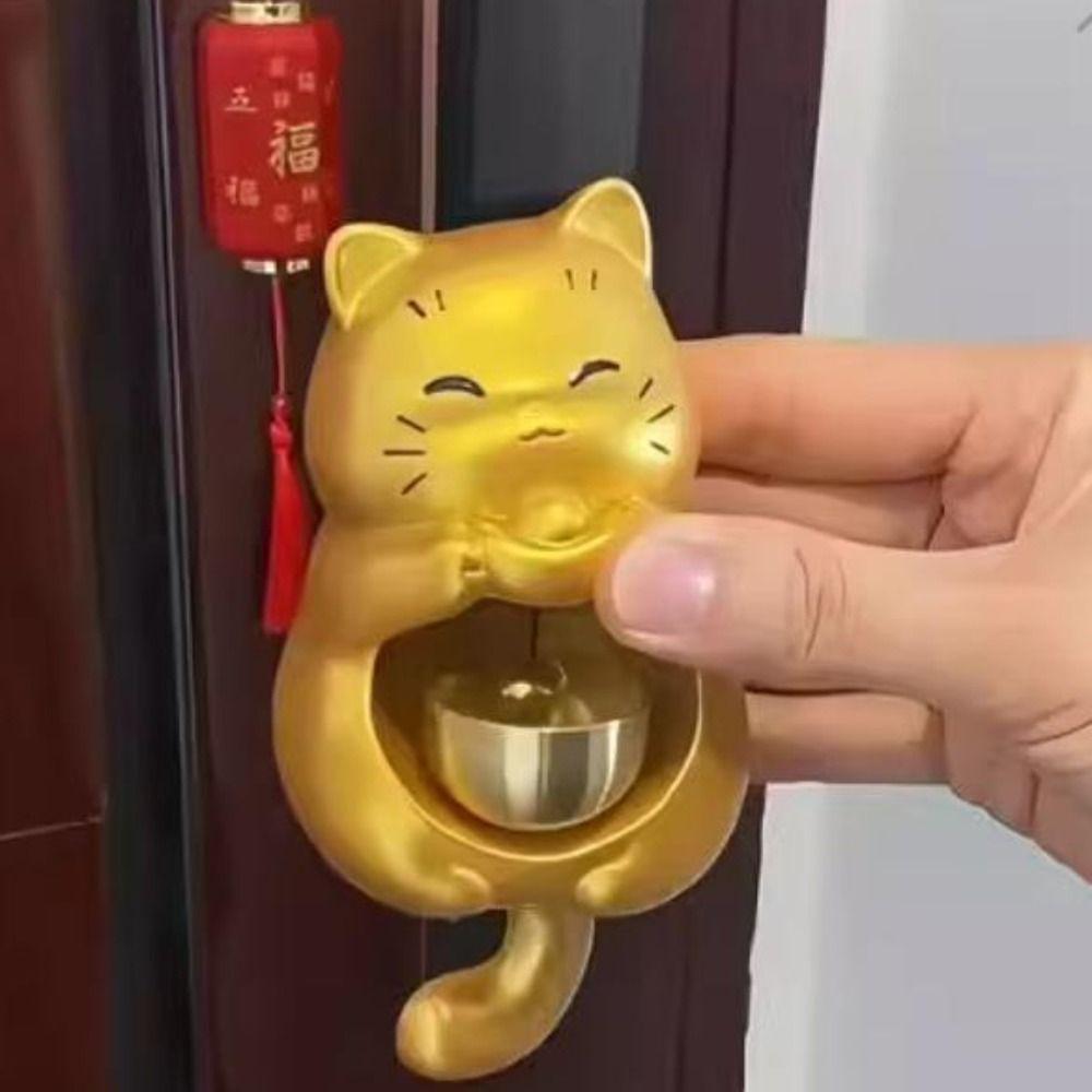 Good Luck Shopkeepers Windbell Lucky Cat Animal Shaped Wind Chime Magnetic Doorbell  Living Room