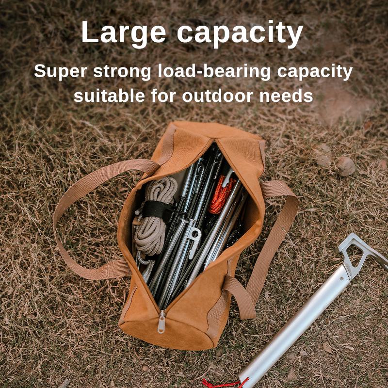 Tool Bag, Outdoor Camping Accessories Storage Bag, Tent Wind Rope Storage Bag, Camping Portable Ground Nail Bag, Round Bag