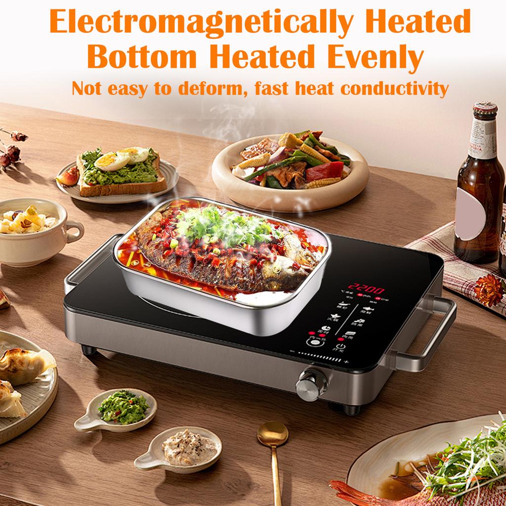 4 PCS Rectangular Storage Box Stainless Steel Crisper Sealed Leak-proof Lunch Bento Box Refrigerator Freezer Storage Container