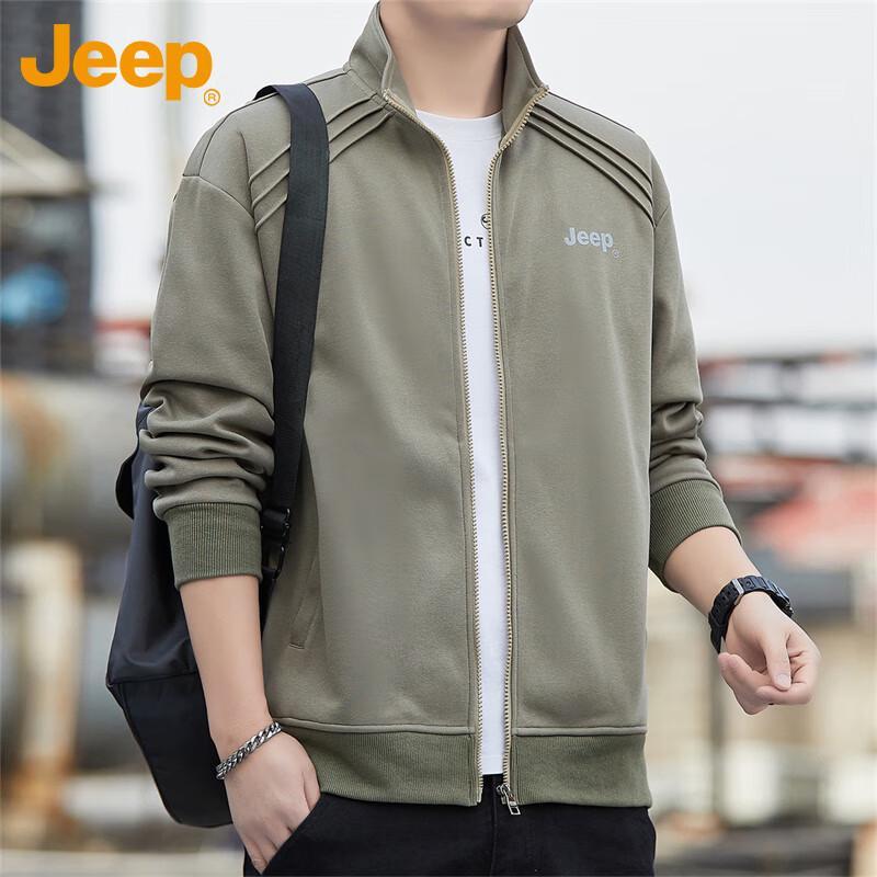 JEEP Men s Casual Stand-Collar Jacket 4XL