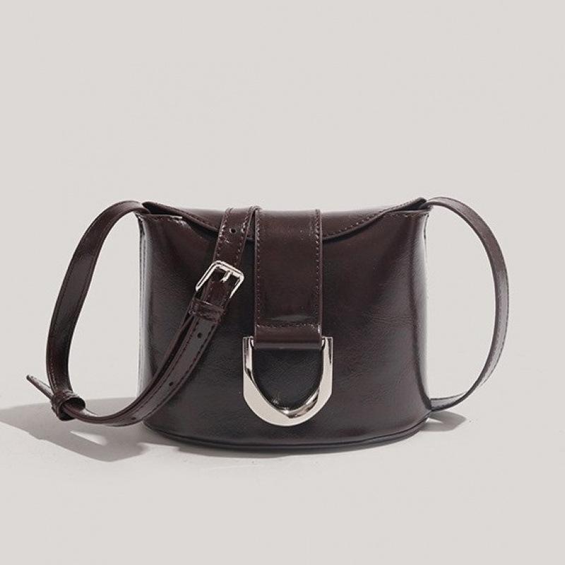Smuda Genuine Horseshoe Bag Retro Bag Women'S Maillard Shoulder Commuter Messenger Bag