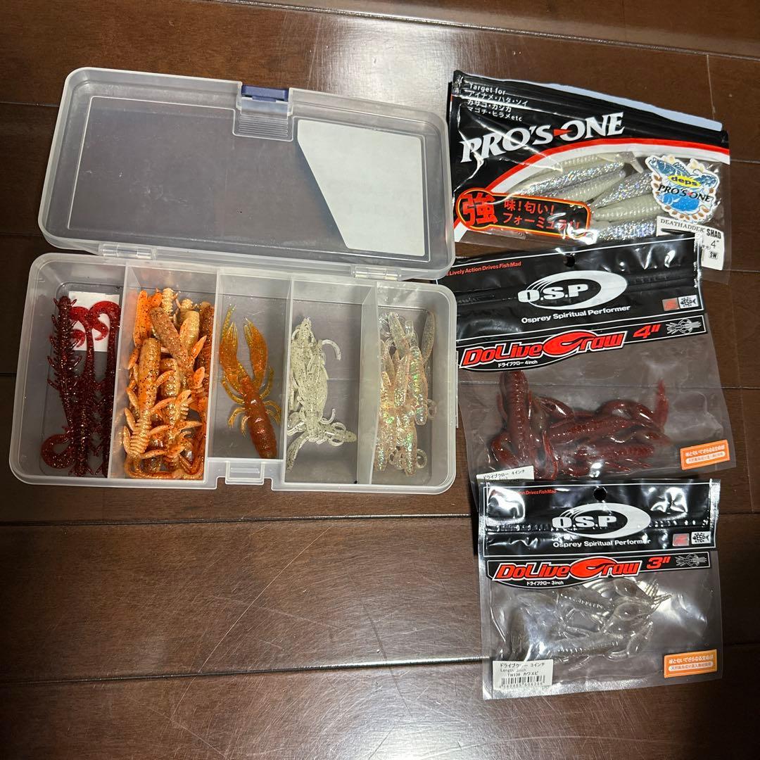 Used O.S.P. DoLive Craw 3 4 Set Death Adder, Others