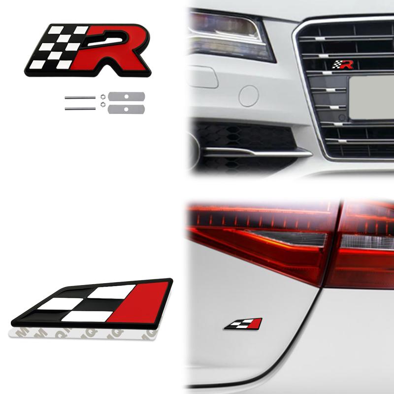 Car Accessories Metal Grille Emblem Rear Trunk Body Badge Sticker For Seat IBIZA Leon R Cupra Exeo Mii Tarraco Toledo Altea SH1