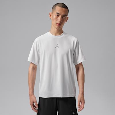 Jordan T Shirts Men s White Crew Neck Moderate S
