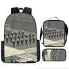 Luxe Nieuwigheid Bijzonder Cool Skibidi Toilet 3D Print 3 stuks/Set leerling Schooltassen Laptop Dagrugzak Rugzak Lunchtas Etui