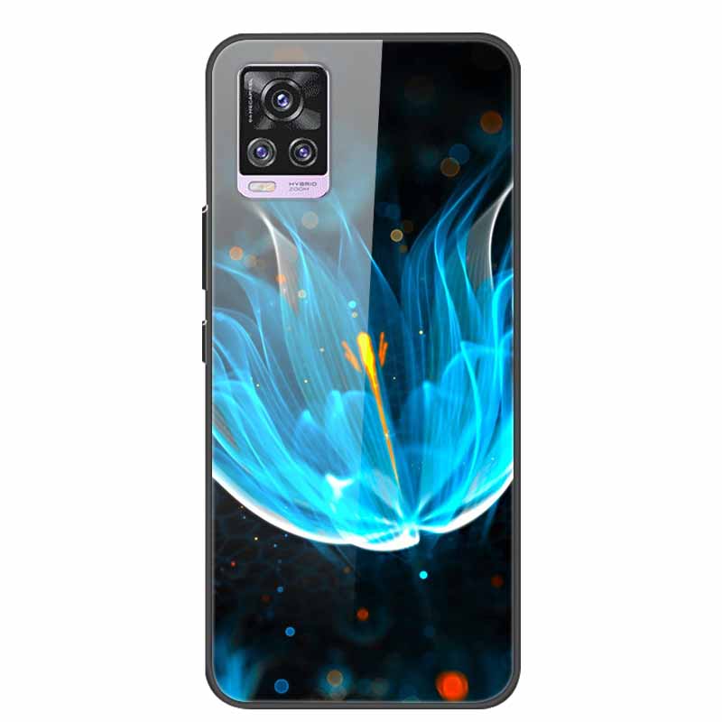 For Vivo V20 Pro Phone Case V 20 Pro Soft Bumper Tempered Glass Hard Back Covers Cases For Vivo V20 Pro Case 6.44" Coque Fundas