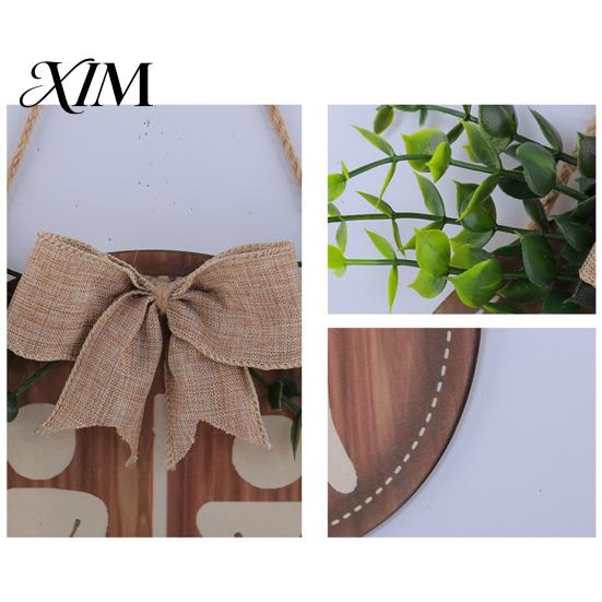 Decorative Wall Hanging for Toilet Wooden Restroom Sign, Men's And Women's Bathroom Sign Home Round Rustic Farmhouse Plaque Washroom Decor Door