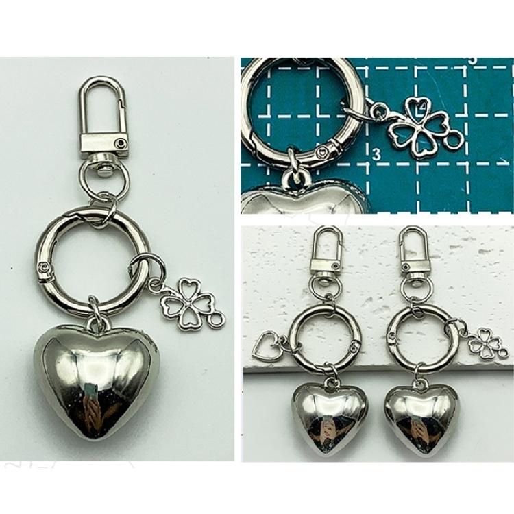 Unique Heart Shaped Keychain Mobile Phone Charm Elegant Jewelry Decoration Fashionable Accessory Portable Keychain