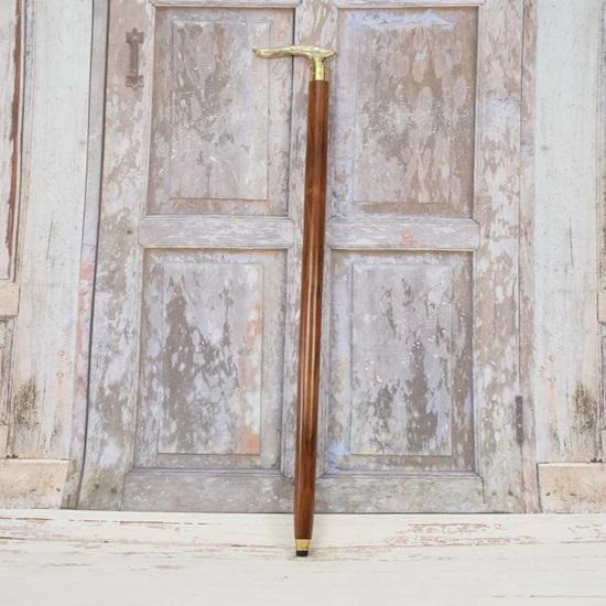 93,98 cm Laska Drewniana i Mosiężna Złota i Biała Laska Mosiężna Laska Prezent dla Dziadka, Ojca