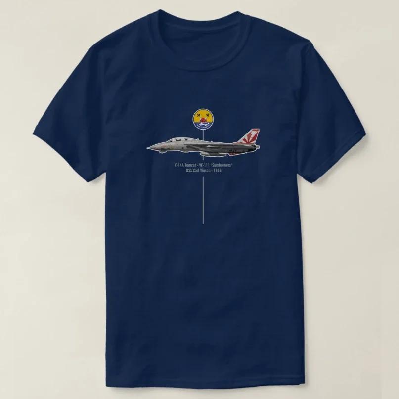

USS Carl Vinson VF111 Sundowners Squadron F14A Tomcat TShirt 100 Cotton ONeck Short Sleeve Casual Mens Tshirt Size S3XL 4XL