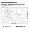AEE4-Drafting Tools And Ruler Shapes For Architecture - Set Of 3 For House Plan Furniture Kitchen, Building, Interior Design