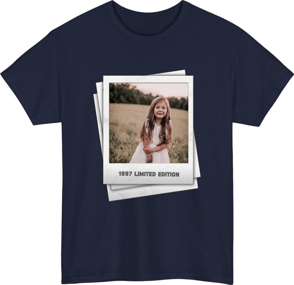 Custom Photo TShirt Vintage Polaroid Style Tee with Personalised Picture top S