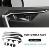 Real Soft Carbon Fiber Sticker For Toyota RAV4 XA50 2019 2020 2021 2022 2023 2024 2025 LHD RHD Car Inner Door Handle Trim Panel