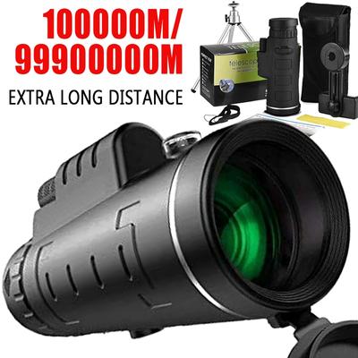 Extra dlouhá vzdálenost 10 000 m/99 900 m Monokulární Noční vidění při slabém osvětlení Teleskop s velkým úhlem Monokulární přenosný dalekohled pro venkovní turistiku se stativem