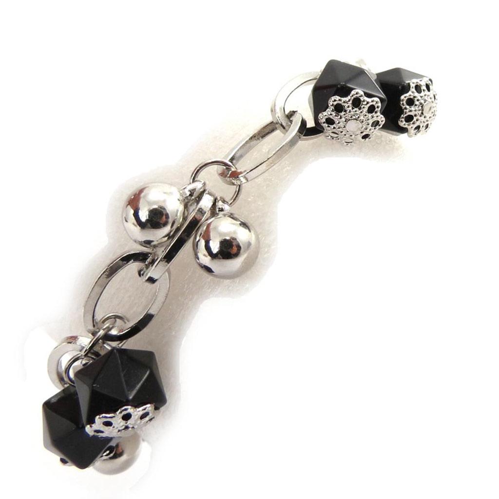 Les Trésors De Lily [J7751] - Designer Bracelet 'Scarlett' Black Silver