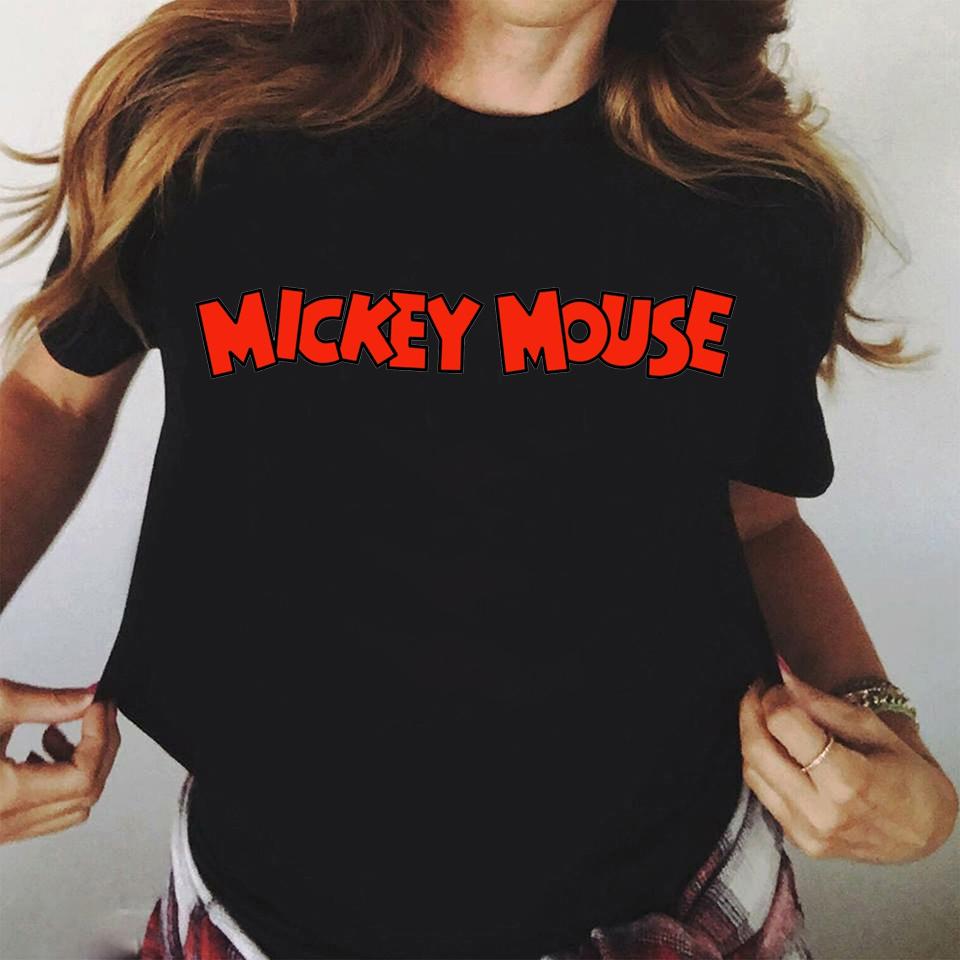 2025 Disney Mickey Mouse T-Shirt Cute Harajuku Ullzang Fashion Top Family Parent-Child Top 100% Pure Cotton Printed T-shirt