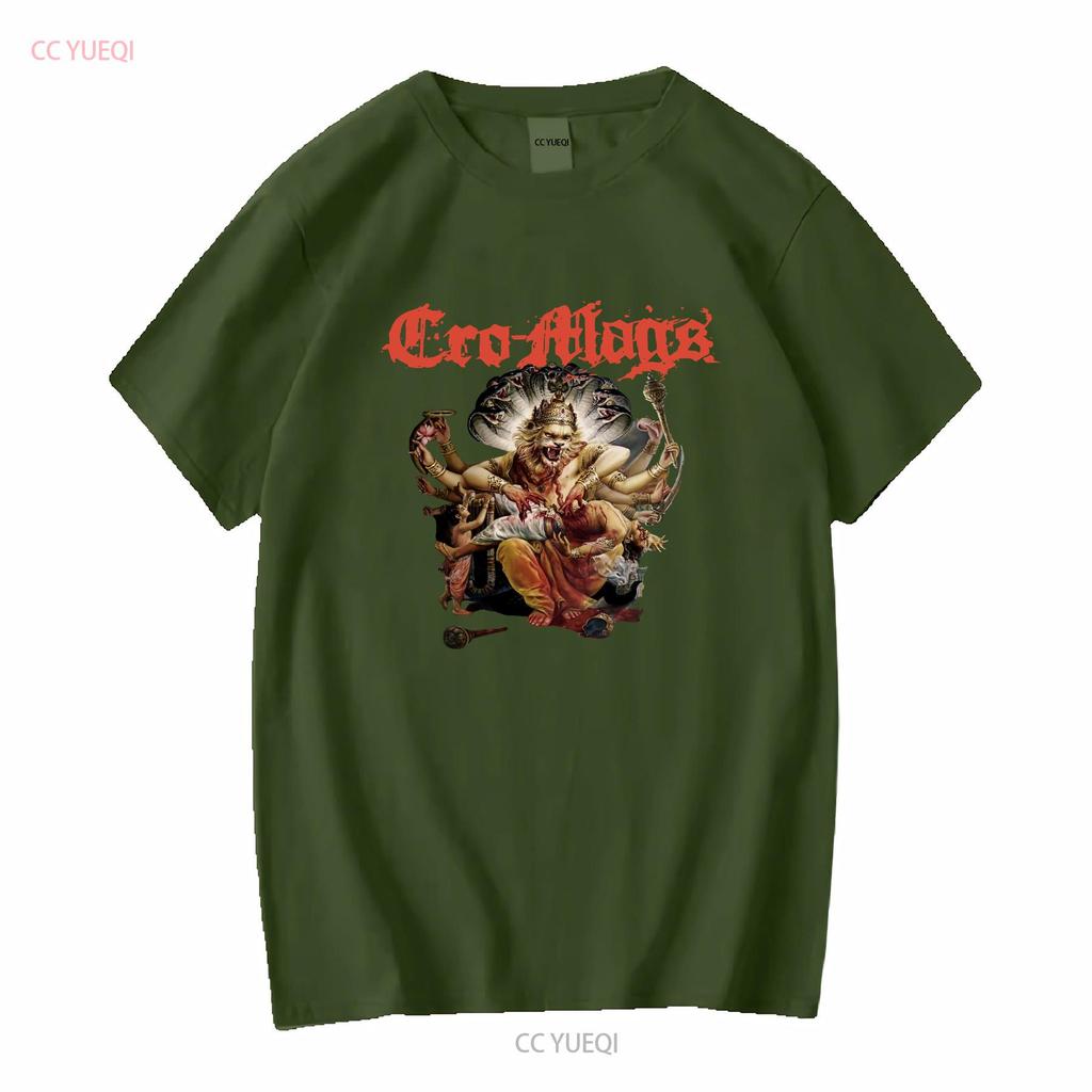 Cro Mags Band Music Black T Shirt Cotton  vintage Washed Slightly homme streetwear fashion Casual Soft Unisex Versatile