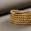 Green Sandalwood 4mm Multi-Turn Buddhist Beads Bracelet for Men & Women, Purple Light Rosary Jewelry