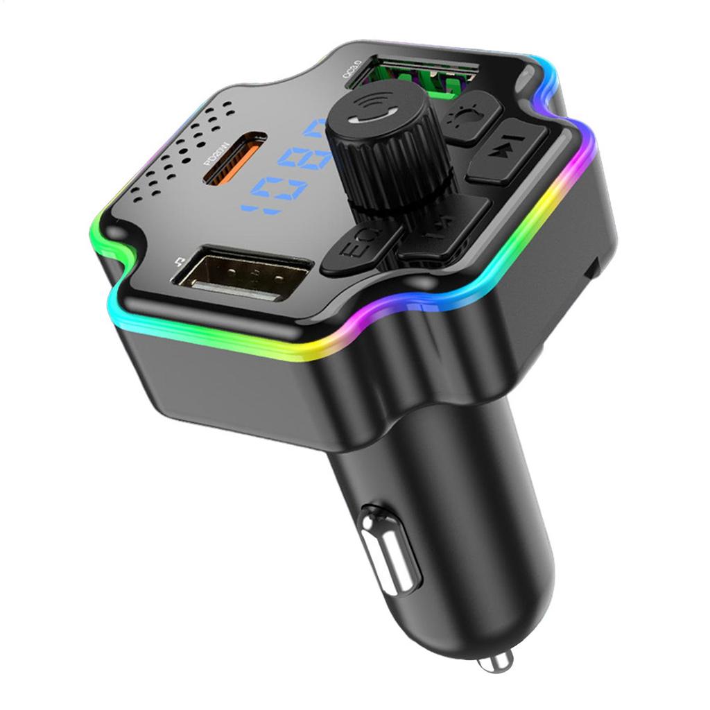 FM Transmitter Radio Wireless Charger Transmitter Wireless Music Adapter For Vehicle Automotive Truck SUV Commuting RV Driving