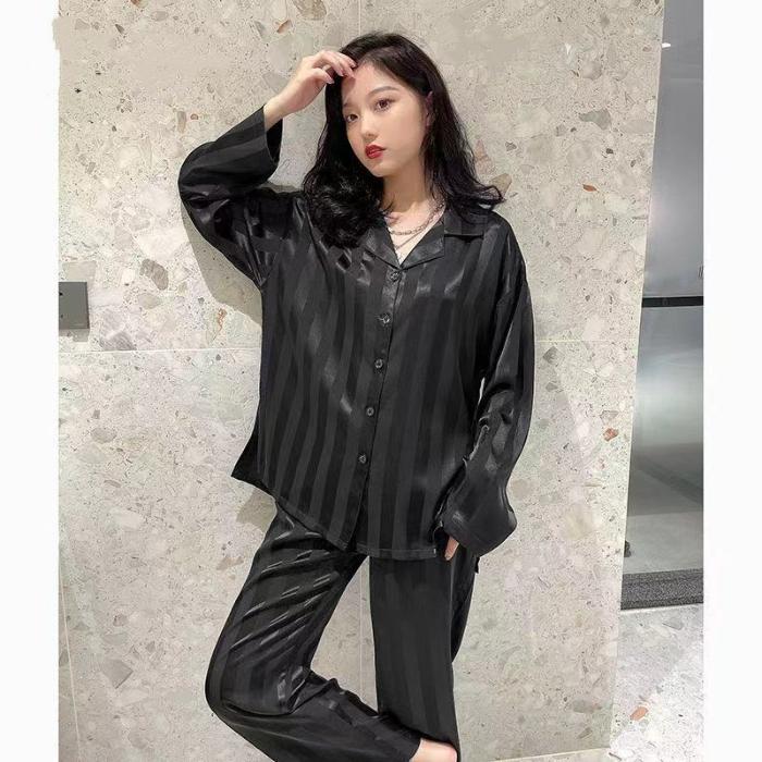 Butterfly Streetwear Women's Pajamas V-neck Button Casual Soft Pajamas Set for Women Autumn Winter New Sleepwear