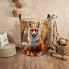 1pc Autumn Fox Pattern Foldable Circular Laundry Hamper Storage Basket for Clothes and Sundriess Organizer Bin for Bathroom