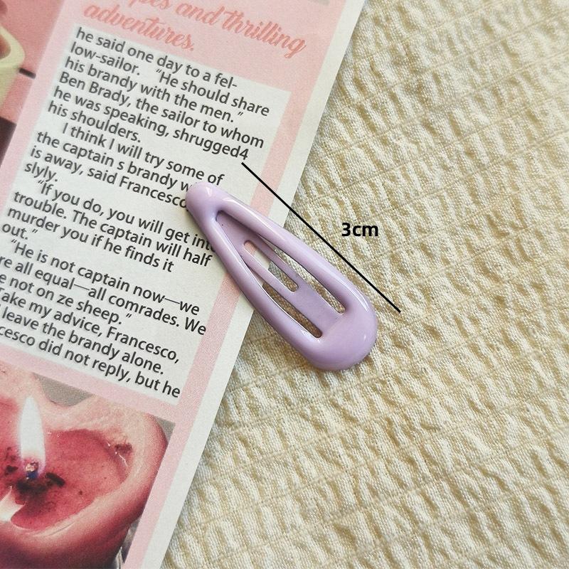 3cm Oil Drop Baby BB Clip Glossy Simple Cute Children's Small Non-Damaging Hair Clip Side Bangs Clip