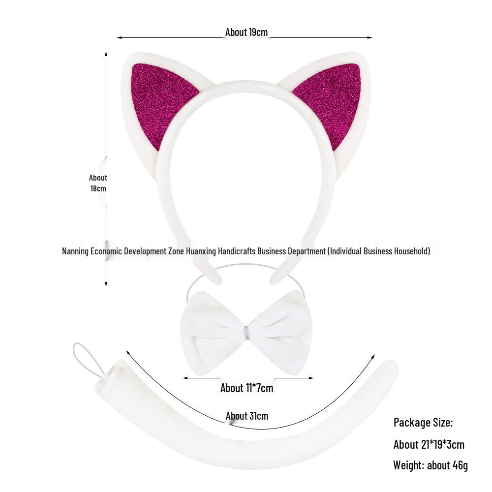 Child's Halloween Plush Cat Ear Headband