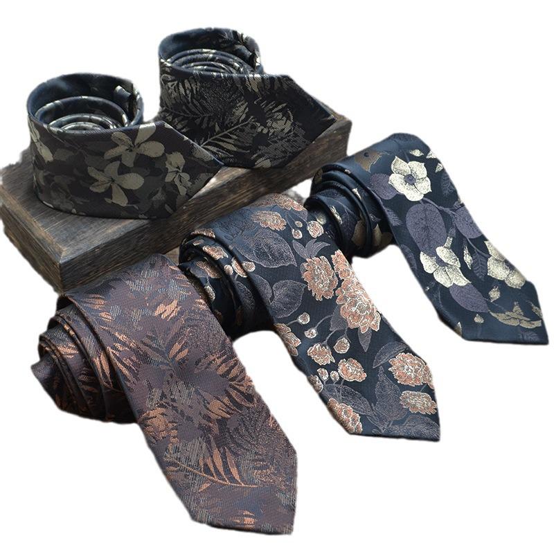 Men's Elegant Floral Pattern Tie: Fashionable Wedding & Banquet Accessory