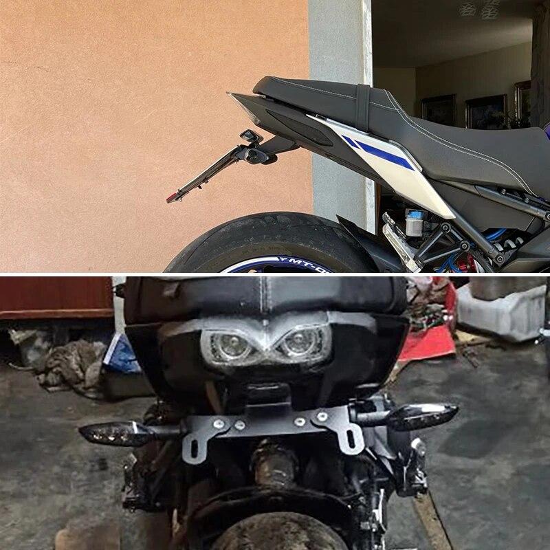 Kennzeichenhalter Rahmenhalterung für Yamaha MT-09 MT09 FZ-09 FZ09 MT FZ 09 2017 2018 2019 2020 Motorradzubehör LED