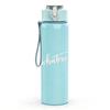 1PC Soft Faint Handwritten Signature Print 750ml Color Plastic Sports Water Bottle Leakproof Flip Straw Lid Suitable for Sports Office Home Use