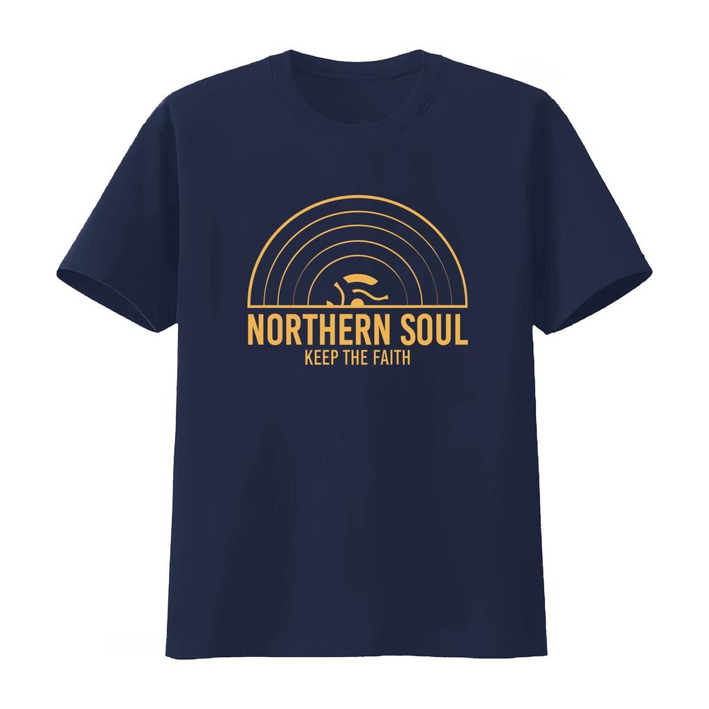 Northern Soul Keep The Faith Record Orange Unisexs Womens T Shirt High Quality Print Perfect for Music Lovers  Summer T Shirt