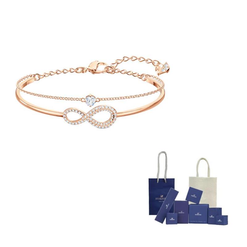 Swarovski Rose Gold tone Plated Bangles Womens Rose Gold tone Plated F-Branded gift bag розового золота