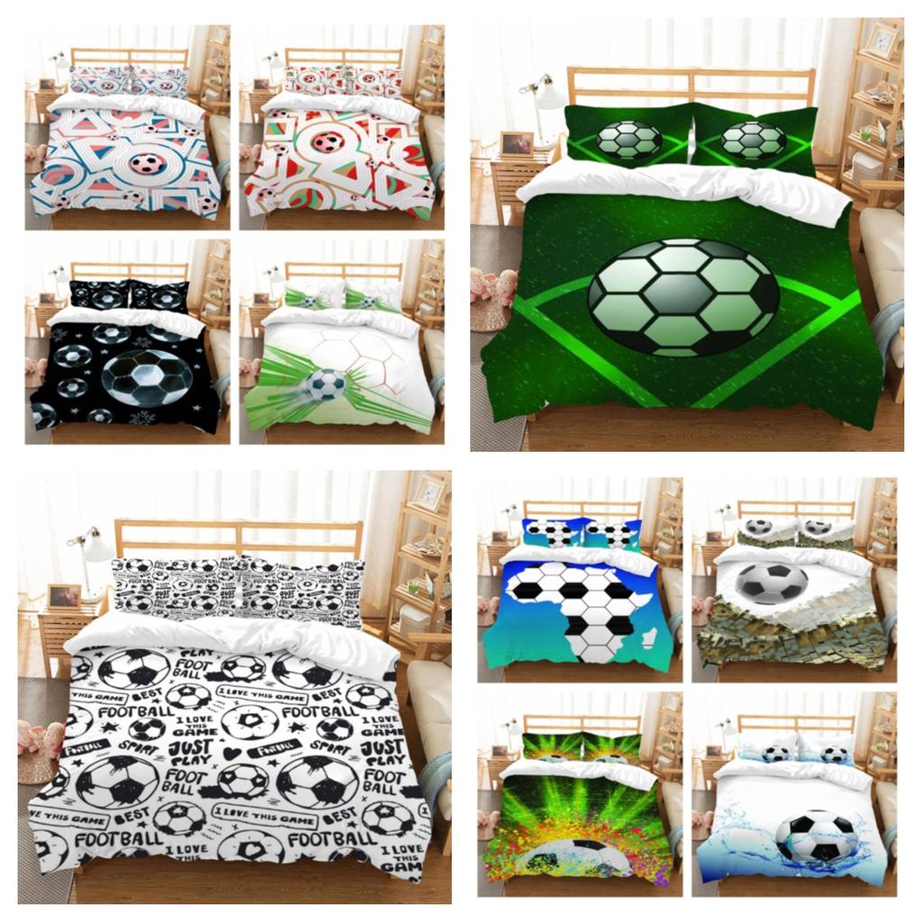 Hot Sell Bedding Cover Sets Football Home Textiles Bed Quilt Cover Bedding Set 3D Duvet Cover Comfortable Bedclothes Microfiber Quilt Cover