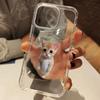 Funny Orange Cat Clear Phone Case For iPhone 11 12 13 14 15 16 17 Pro Max 17 Air XS X XR 15 Plus Transparent Silicone Soft Cover