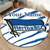 Hertha BSC Custom Name Round Area Rug,Carpet Rug for Living Room Bedroom Sofa Playroom Decor,Non-slip Floor Mat