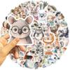 50PCS Animals With Glasses Stickers Aesthetic PVC Children Decoration Sketchbook Scrapbook Sticky Graffiti Cute Sticker For Kids