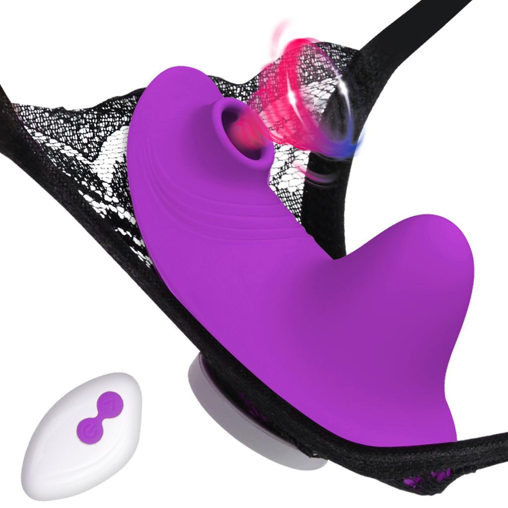 2 in 1 Clitoris Sucker Vibrator Female Clit Sucking Sexy Panties Wear Clitoral Stimulator Adult Sex Toys for Women