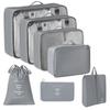 Travel Storage Bag Set - 7-Piece Multi-functional Compartment Bags for Clothes & Cosmetics