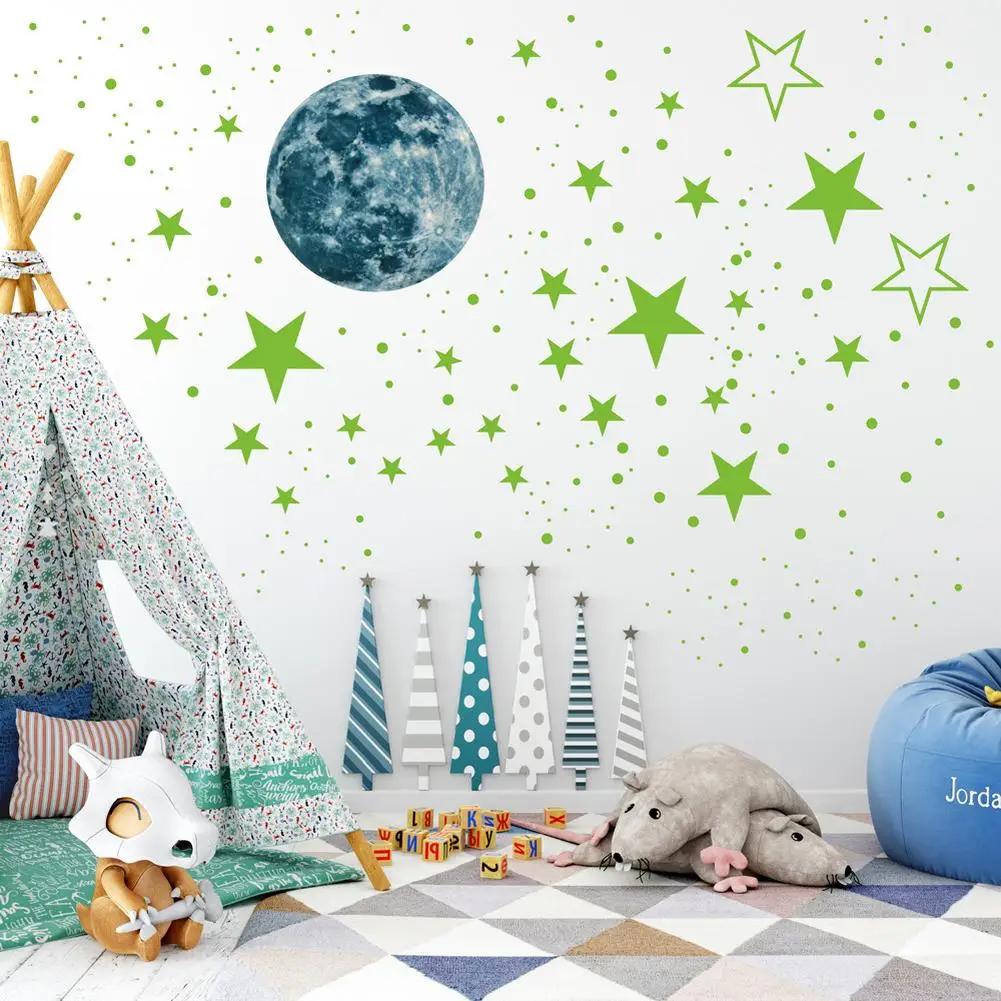 

Glow In The Dark Luminous Stars Moon Planets Wall Stickers Decal Set for Bedroom Living Room Ceiling Decoration China Mainland