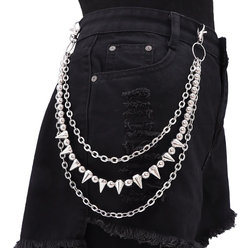 Punk Style Rock Metal Hose Taillenkette Herren Damen Schlüsselanhänger Hosenkette Geldbörse Schlüsselanhänger Jeans Unisex Hip-Hop Schmuck Geschenke