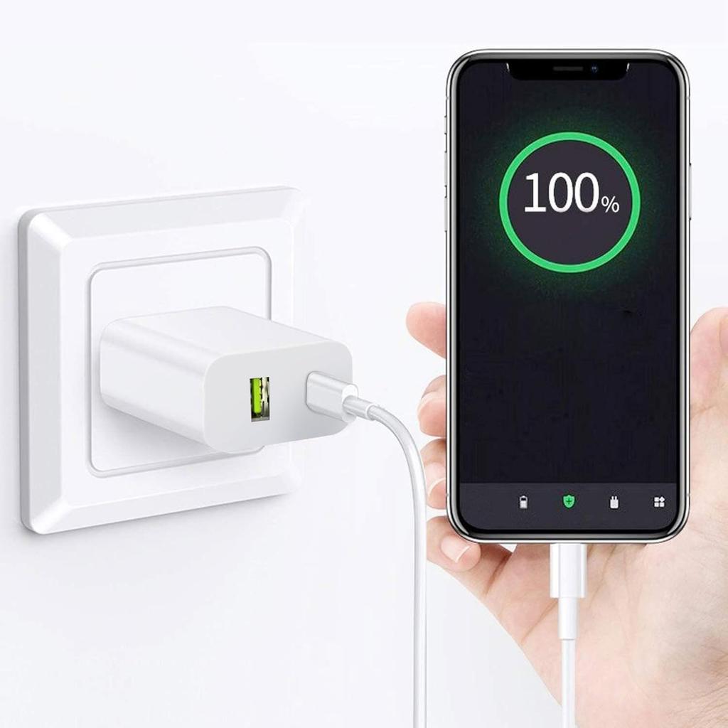 5V USB C Wandladegerät Block 20W Dual Port PD Power Typ C Ladeanschluss Für iPhone iPad Samsung Galaxy Xiaomi Schnellladegerät