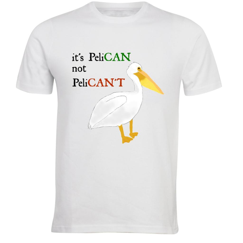 Unisex shirt Cotton Oversize Large Size Funny Pelican Graphic Novelty Adult Unisex T-Shirt