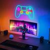 Gamer Neon Sign, LED Game Controller Gamepad Gaming Neon Light Sign for Game Room Wall Decor, Scrolling Color Changing Flashing Modes, Video Game