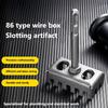 Portable Square Hole Punch Multi-function Rectangle Slot Tool Square Hole Punch Drill Concrete Hole Bit