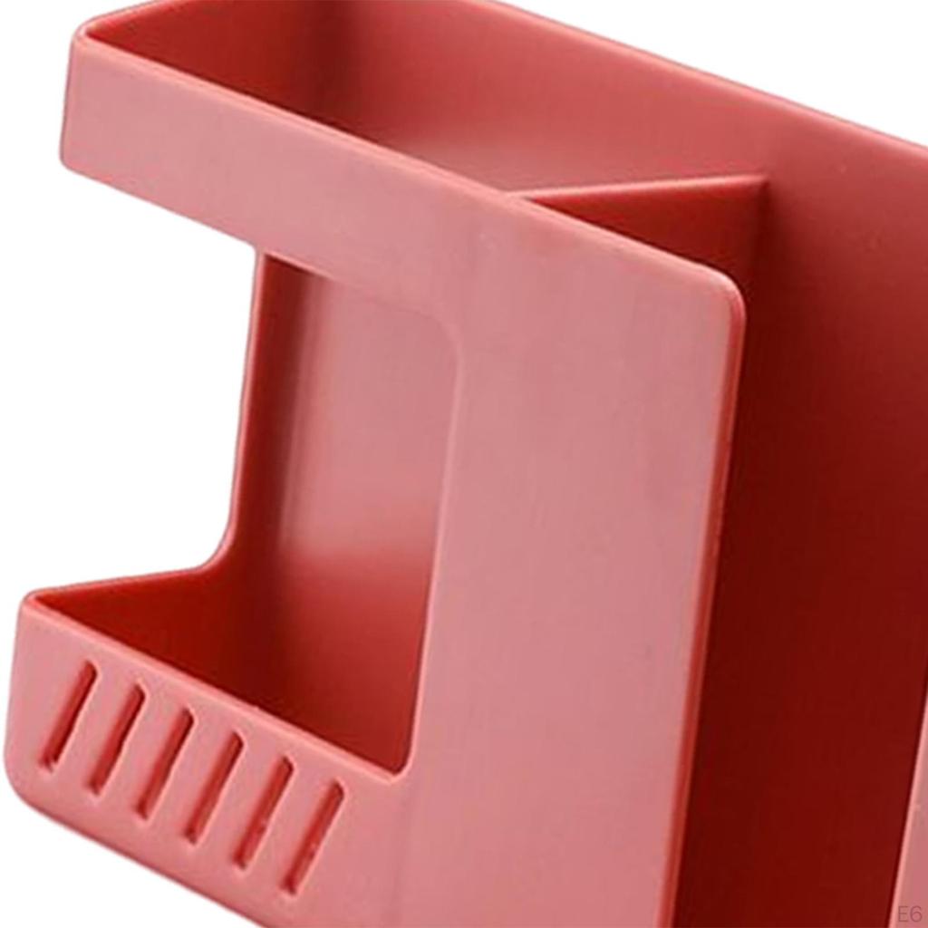 Double Layer Wall Mounted Organizer Box Holder Punch Free TV Remote Control Storage Phone Plug