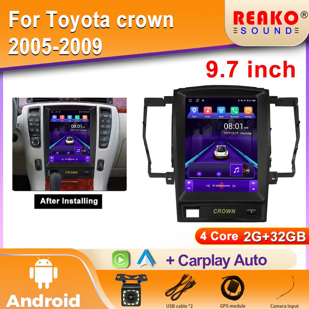 For Tesla Android Automobile Intelligent System For Toyota Crown 2005-2009 Wireless Carplay BT WIFI Car Radio Multimedia Player